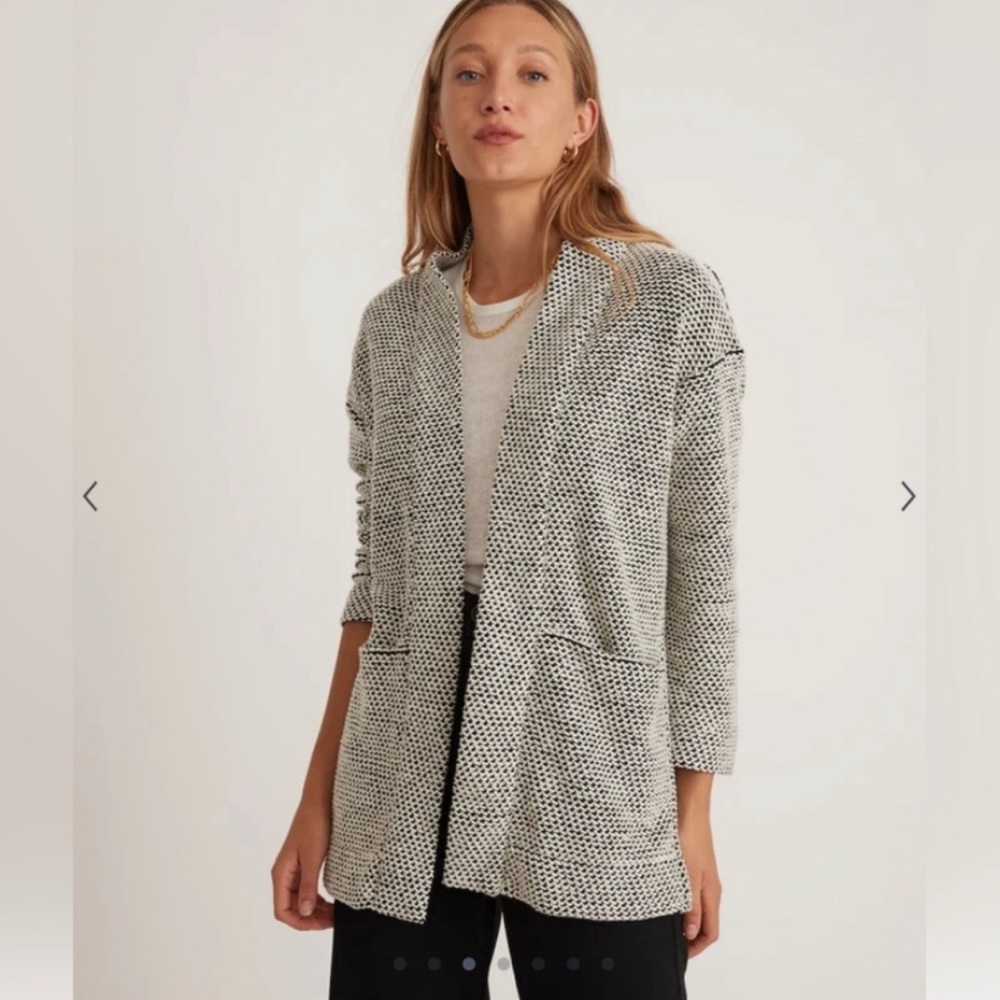 XL Marine Layer black & white Birdseye Blazer